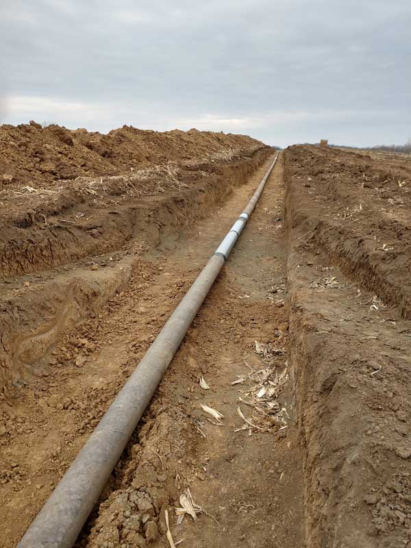Pipeline being burried